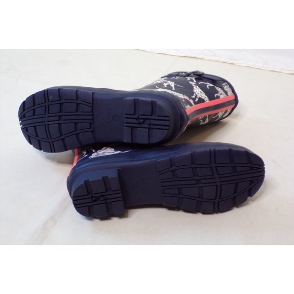 JOULES Molly Welly Mid-Height Rubber Rain Boots Geo Dog 10 NEW - Picture 6 of 7